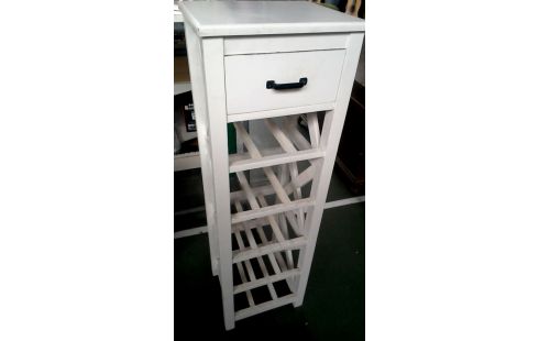 MEUBLE D'APPOINT BLANCHE, , BOIS 1 TIROIR