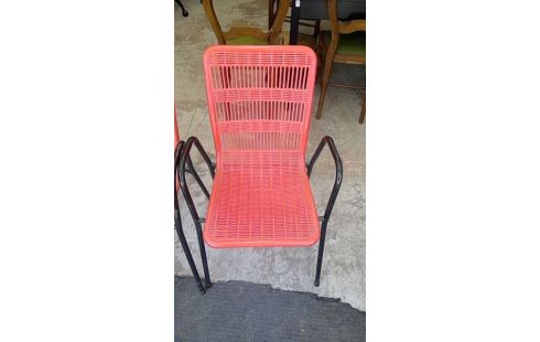 FAUTEUILS FANTASIA  ROUGE LA PAIRE VINTAGE