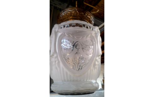 LÁMPARA DE TECHO COBRE BLANCA HIELO