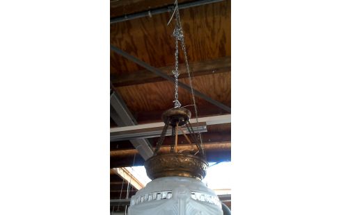 LÁMPARA DE TECHO COBRE BLANCA HIELO