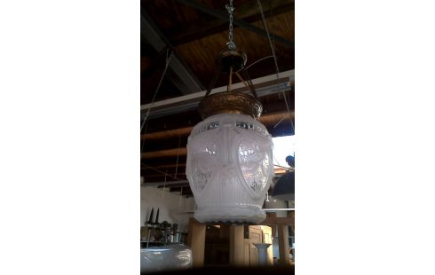 LÁMPARA DE TECHO COBRE BLANCA HIELO