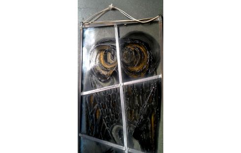 BUNTES FENSTER, , EULE
