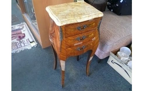 CHEVET STYLE MARQUETTERIE 3T (QLQS MANQUES)