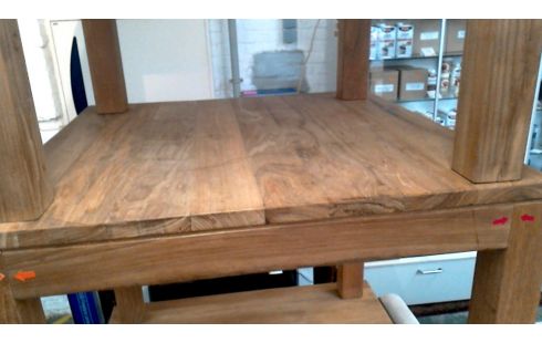 TAFEL KUBUS MASSIEF TEAK TOP 3CM PER STUK