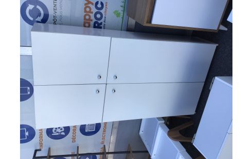 ETAGERE MODERNE 4 PORTES BLANCHE GM