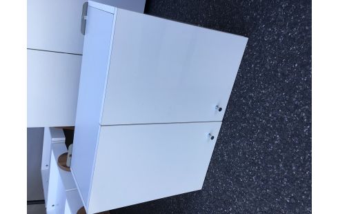 MEUBLE A SUSPENDRE 2 PORTES BLANCHE