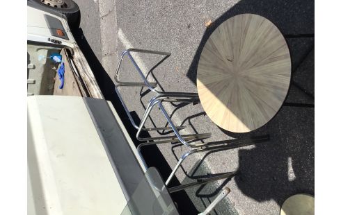 SELLETTE CHROME VERRE