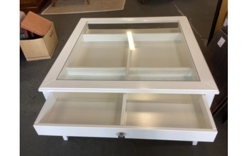 TABLE BASSE IKEA BLANC CARRÉ 94CM