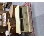 MEUBLE TV PEINT BEIGE 2 TIROIRS