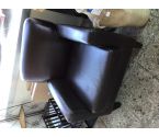 FAUTEUIL CUIR BRUN