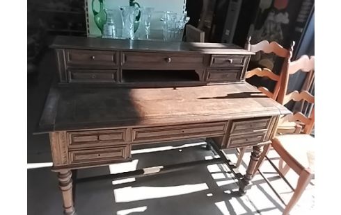 BONHEUR DU JOUR BUREAU CHÊNE FIN XIX EME CLE