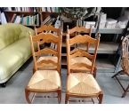 4 CHAISES PAILLEES BOISERIE