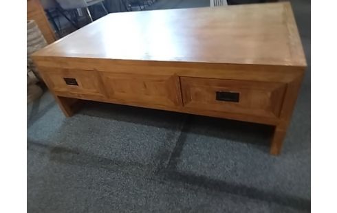 TABLE BASSE BOIS EXOTIQUE TIROIRS