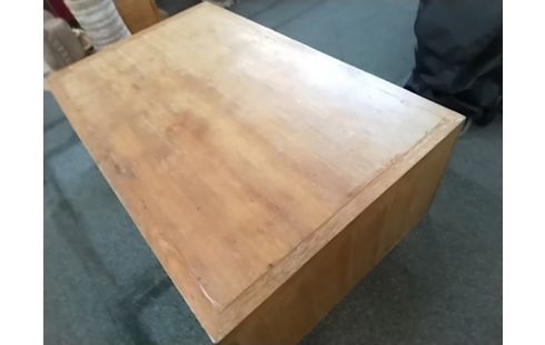 TABLE BASSE BOIS EXOTIQUE TIROIRS