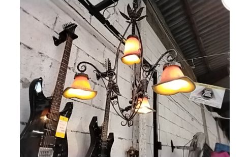 SUSPENSION ART DECO PD VERRE SIGNÉE A FRANCE