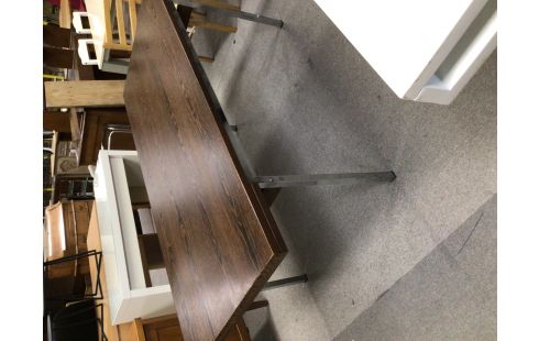 TABLE VINTAGE ALLONGE PIED CHROME
