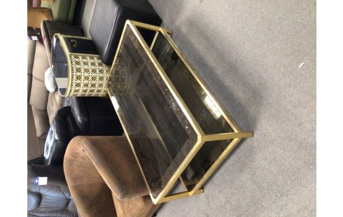 TABLE DE SALON DORE 2 ETAGES