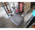 4 CHAISES CUISINE METAL  SIMILI GRIS