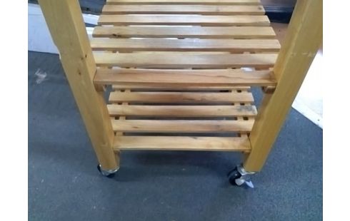 DESSERTE A ROULETTES CUISINE EN BOIS (QLQS USURES)