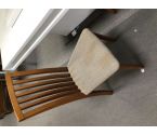 CHAISE COULEUR MERISIER TISSU BRUN LOT DE 6