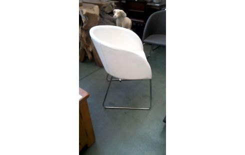 6 SILLAS CUERO BLANCA GRIS