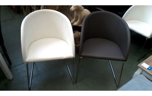 6 SILLAS CUERO BLANCA GRIS