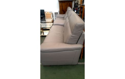 SALON GRIS CUIR ELECTRIQUE, , FAUTEUIL RELAX