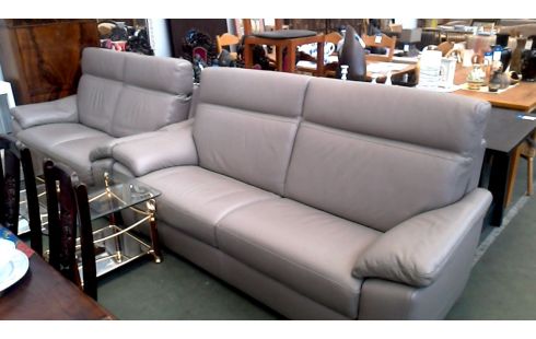 SALON GRIS CUIR ELECTRIQUE, , FAUTEUIL RELAX