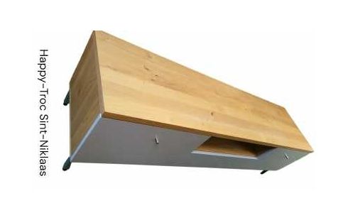 MEUBLE TELE BLANCHE LAQUE FRENE