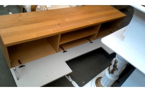 MEUBLE TELE BLANCHE LAQUE FRENE