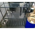 FER FORGE AVEC ETAGERES VERRES