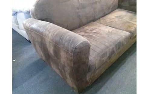 CANAPE 2P CONVERTIBLE TISSU MARRON