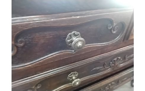 COMMODE 4 T STYLE LXV CHÊNE FONCÉ