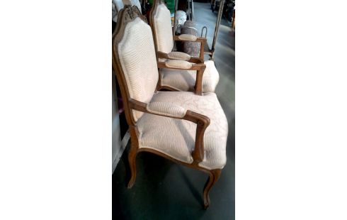 SILLA RAMA ESTILO LOUIS XV BEIS TEJIDO
