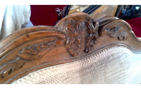 SILLA RAMA ESTILO LOUIS XV BEIS TEJIDO