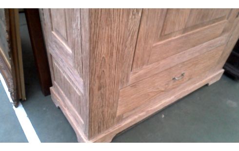 SCHRANK MASSIV BLEIWEISS TEAKHOLZ 1 TÜR / 1 SCHUBLADE