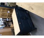 DRESSOIR STYLE LOUIS XV 2 PORTES 2 TIROIRS PATINE BLEU