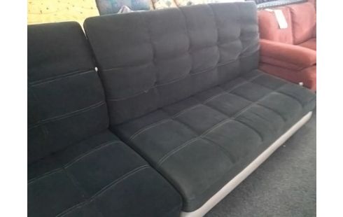 CANAPE D'ANGLE MODULABLE CUIR CENTER NOIR ET BLANC
