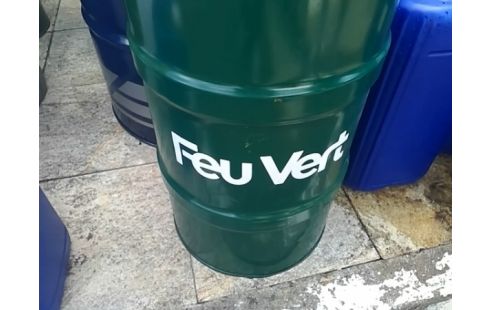BIDON METAL VERT FEU VERT 60L