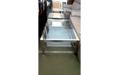 MESA DE SALÓN HIELO LATÓN