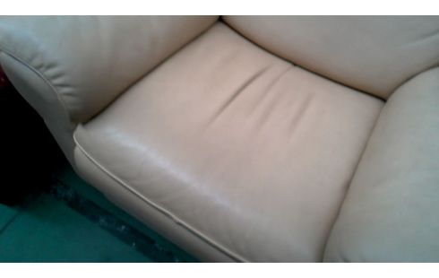 SALÓN, , SILLÓN RELAX BEIS CUERO