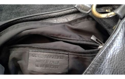 BOLSA CUERO NEGRO