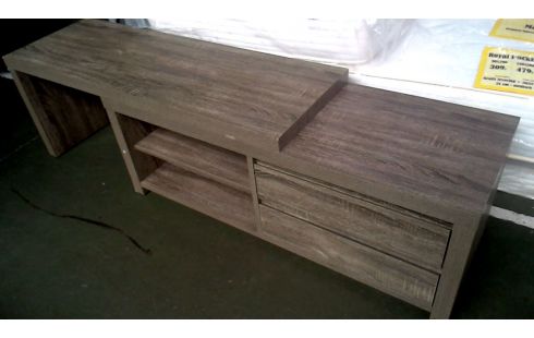 MEUBLE TELE CERUSE, , BOIS LOOK 2 TIROIRS