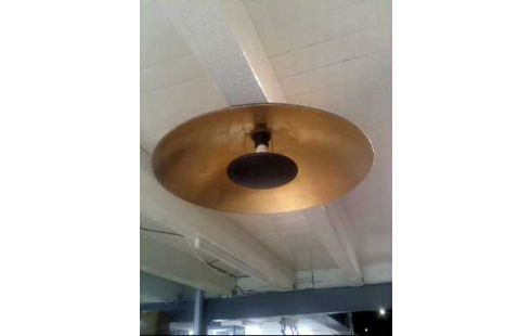 DECKENLAMPE <LINDBY> SCHWARZ M. BLATTGOLD
