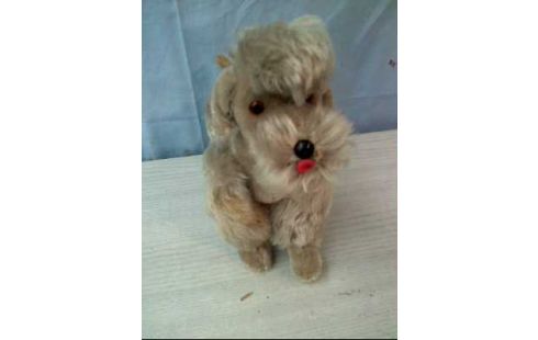 PLÜSCHHUND VINTAGE PUDEL GRAU