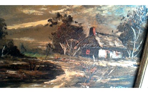 SCHILDERIJ LANDSCHAP GESIGNEERD PEETERS