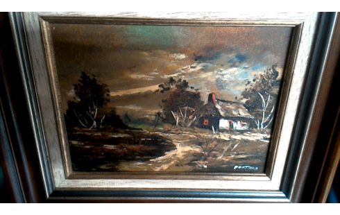 SCHILDERIJ LANDSCHAP GESIGNEERD PEETERS