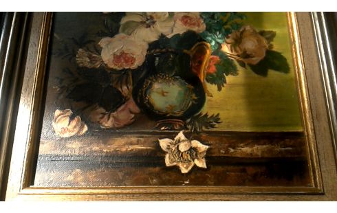SCHILDERIJ  BLOEMEN KLEIN GESIGNEERD