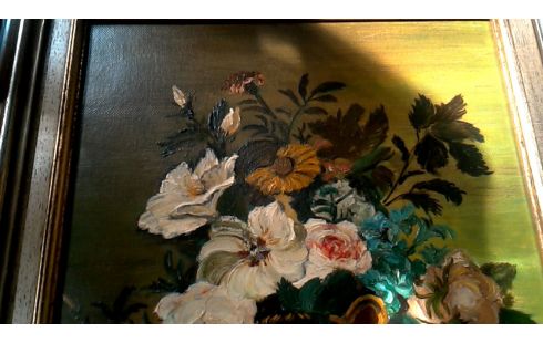 SCHILDERIJ  BLOEMEN KLEIN GESIGNEERD