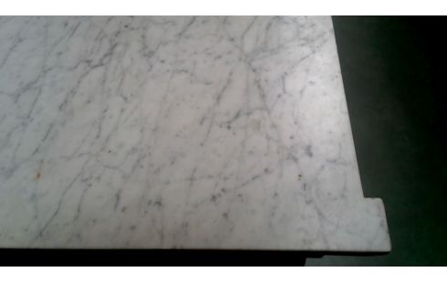TABLE CONSOLE MARBRE CHENE RONCE D'ACAJOU
